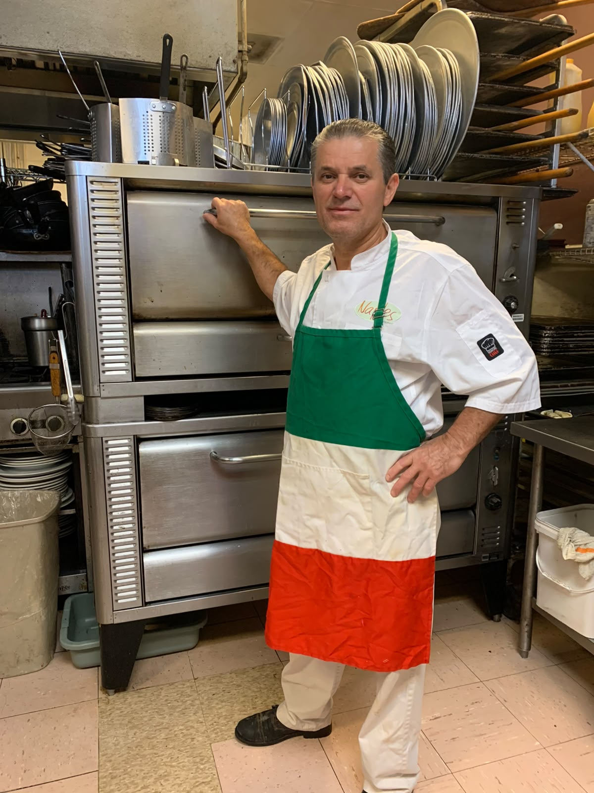 The kitchen at Naples Italian Restaurant in Leesburg, Florida